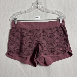 Flylow Women's Small Purple Pull On Printed 3" Inseam Activewear Shorts